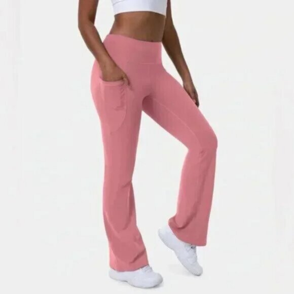 NWT Halara High Waisted Side Pocket Flare Leggings Size M - Picture 2 of 8